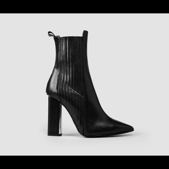 All Saints Shoes - AllSaints Cubista Black Lesther Block Heel Booties
